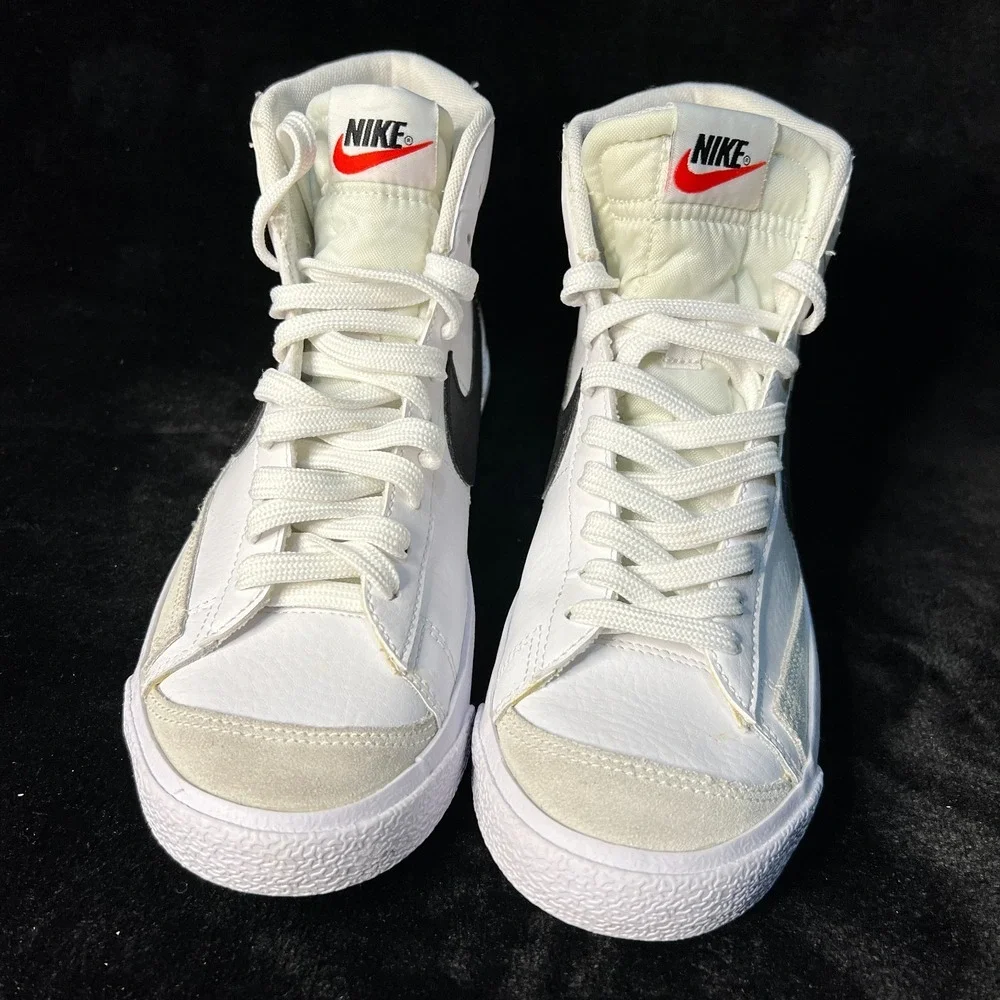 Nike Blazer Mid 77 DA4086-100 Youth 6.5 Shoes White Black High Top Sneakers
